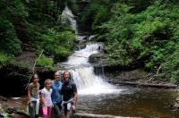 Family in front of the Falls